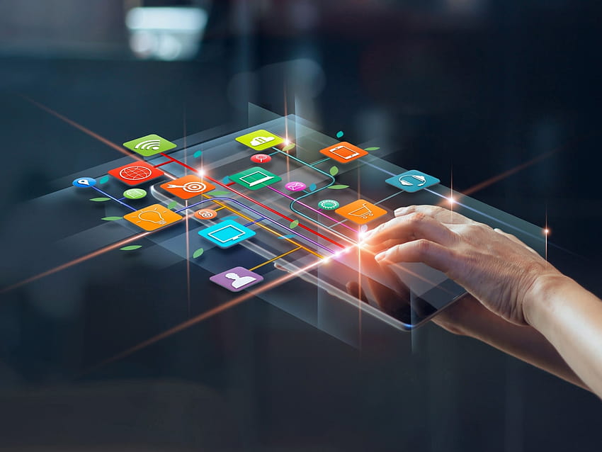 Illustration representing full-stack web development